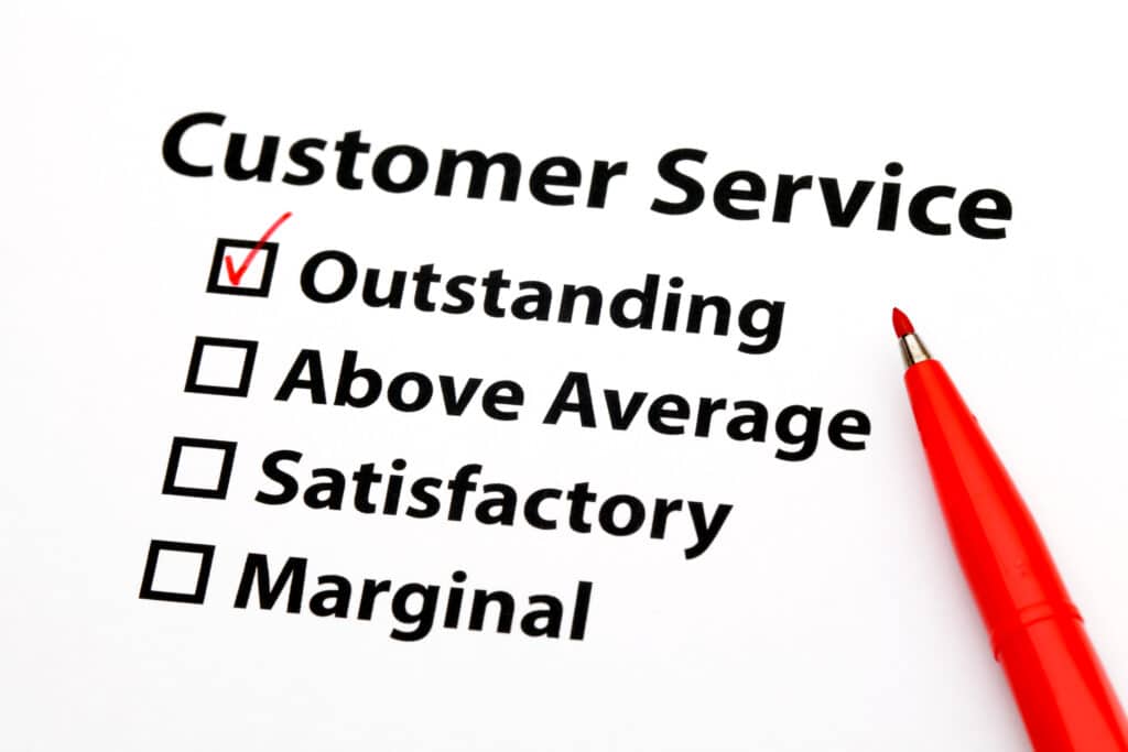 Customer service performance appraisal